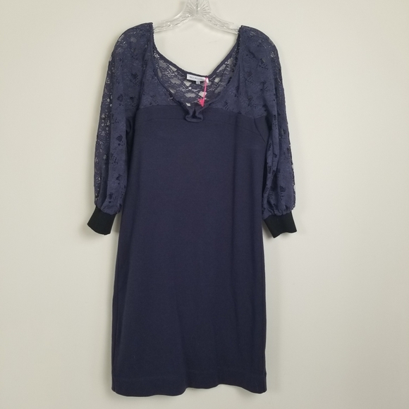 See By Chloe Dresses & Skirts - See By Chloe Wool Blend Knit Dress Lace Sleeves Size 8 NWT